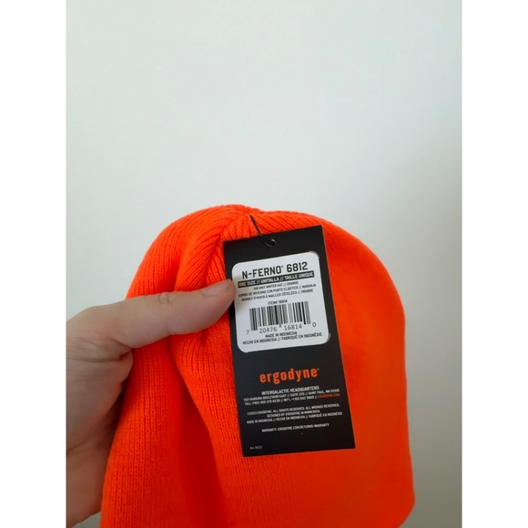 N-Ferno 6812 Rib Knit Winter Hat – Orange – Beanie – NWT - Picture 4 of 5